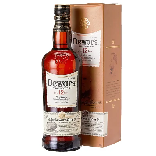 Dewars Whisky True Scotch 12 Años