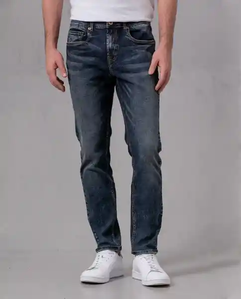 Jean Súper Slim Hombre Azul Alférez Oscuro Talla 28 65722 Rifle