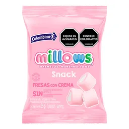 Millows Masmelo Snack Sabor a Fresas con Crema 