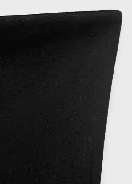 Top Peplum Negro Talla M Mujer Mango