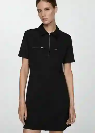 Vestido Rom Negro Talla S Mujer Mango