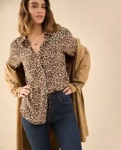 Camisa Machiatto Café Claro Talla L 612G012 Esprit