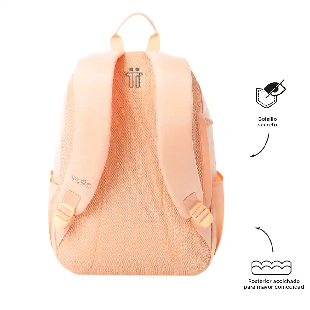 Morral Universitario Porta Pc 14" Trik M Durazno Mujer