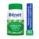 Tabletas Benet Complejo B x 60 Tabletas x 15 Und