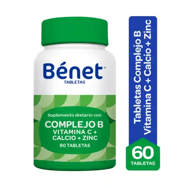 Tabletas Benet Complejo B x 60 Tabletas x 15 Und