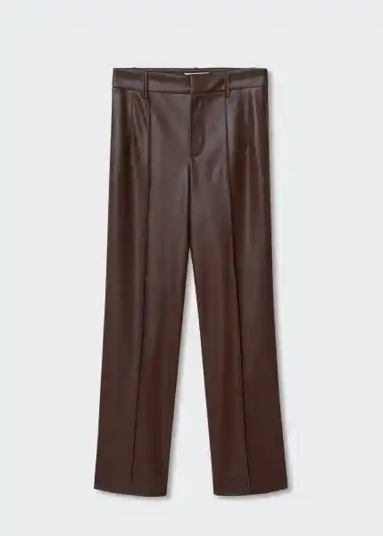 Pantalón Maki Marron Talla 34 Mujer Mango