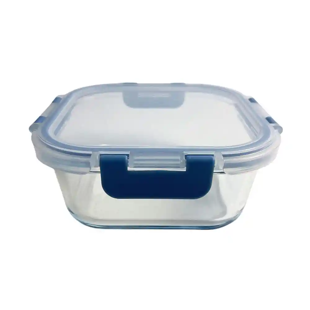 Contenedor Cuadrado de Vidrio Con Cierre Krea