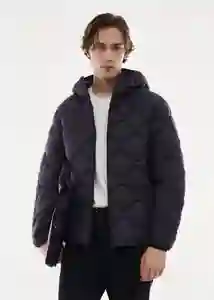 Abrigo Anorak Hyper Navy Talla M Hombre Mango