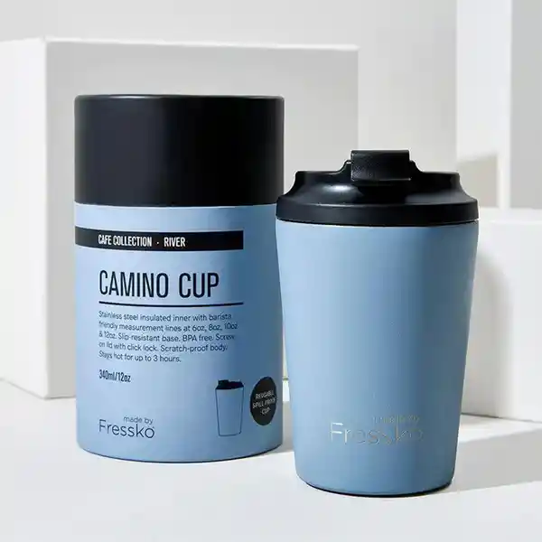 Made By Fressko Taza De Café Camino Azul De 12 Oz