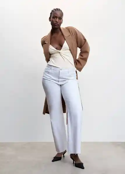 Saco Jersey Risu Crudo Talla S Mujer Mango