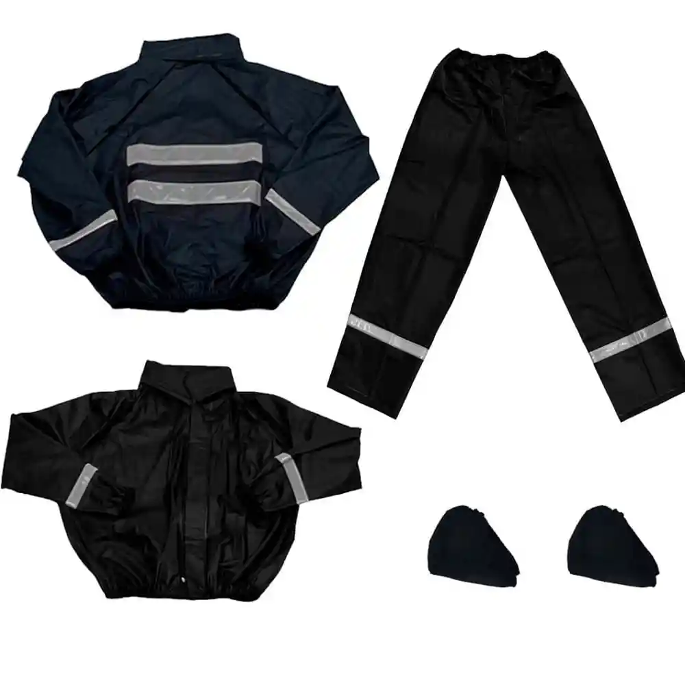 Datrak Impermeable Siliconado Negro Blanco Resortado Talla Xl C8