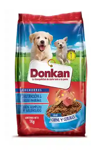 Donkan Alimento para Perros Cachorros Sabor a Carne y Cereales