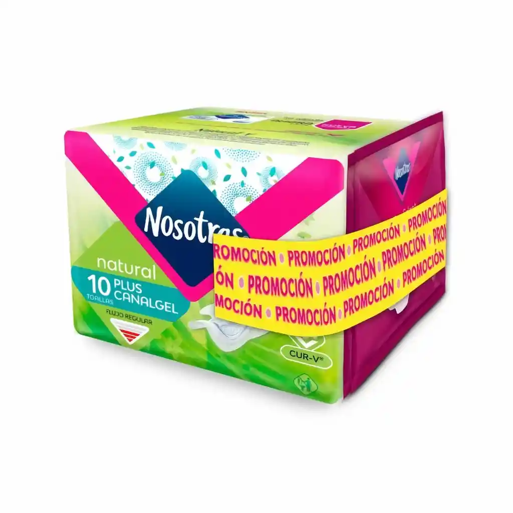 Nosotras Toalla Plus Con Gel + Toallas V-Confident