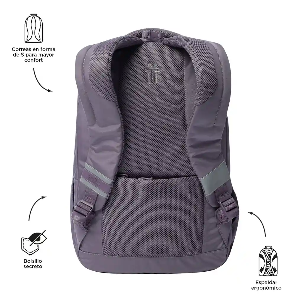 Morral Universitario Porta Pc 15.4" Indo Morado Mujer