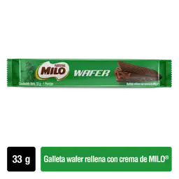 Galleta wafer de chocolate, rellena de crema de MILO 33 gr