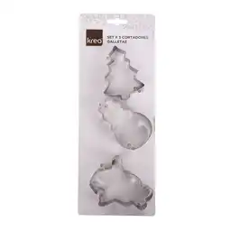 3 Cortadores Galletas Metal 1 Krea