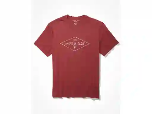 American Eagle Camiseta Gráfica Ultra Suave Rojo Talla Small