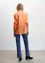 Camisa Melo Naranja Talla L Mujer Mango