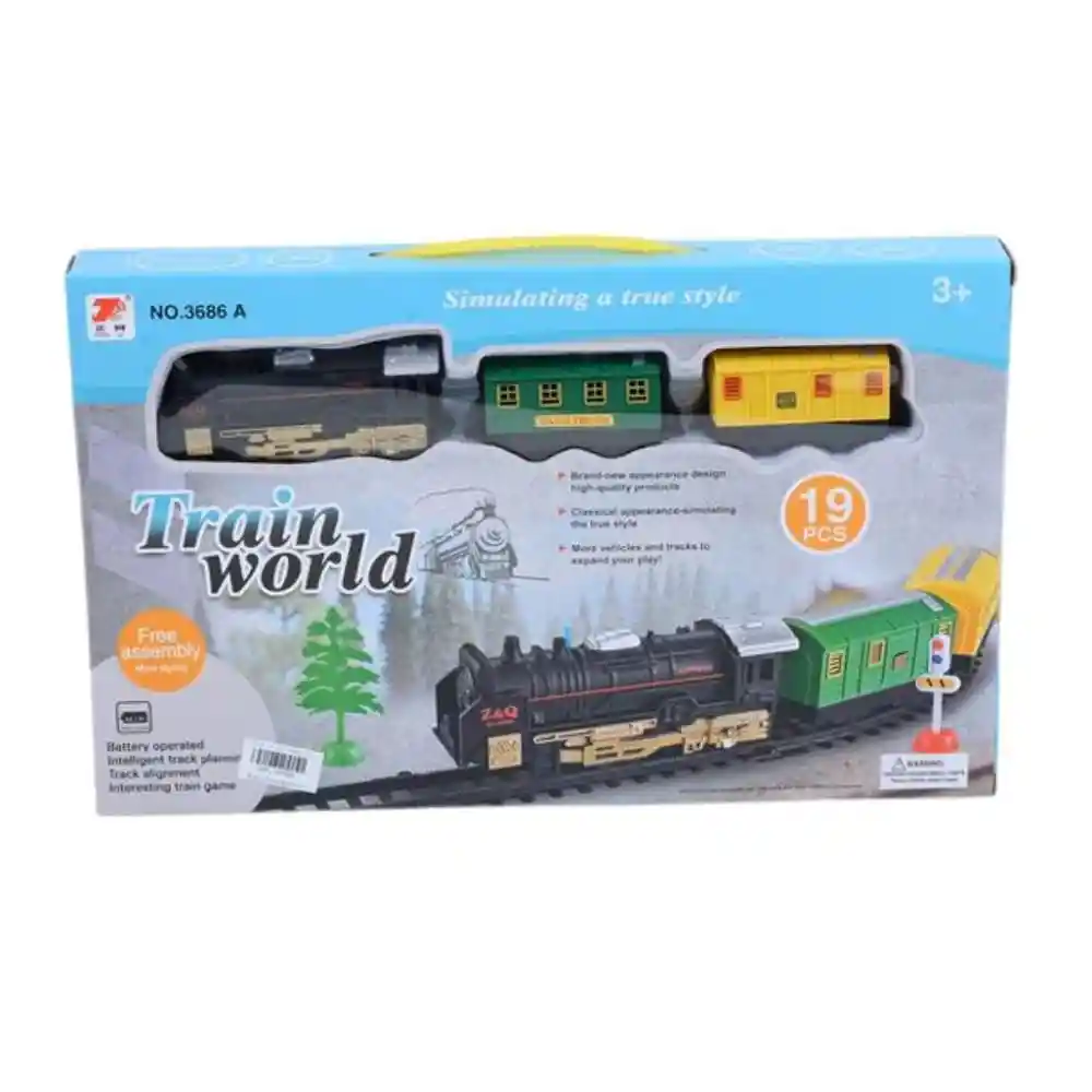 Pista Plasticos Asociados Tren World Pilas Caja