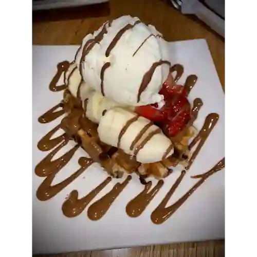 Wafle con Helado