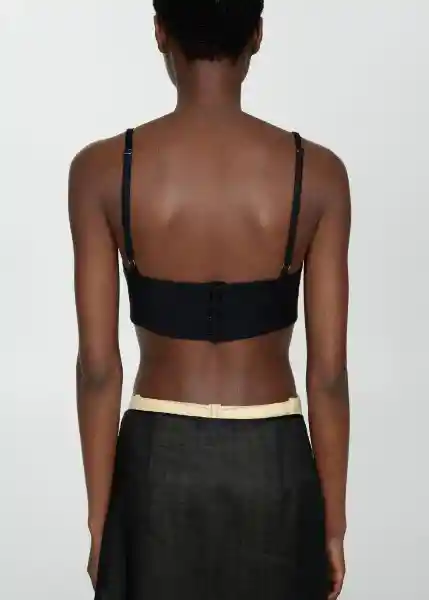 Top Lisa Negro Talla S Mujer Mango