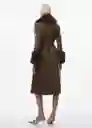 Abrigo Fernanda Khaki Talla L Mujer Mango