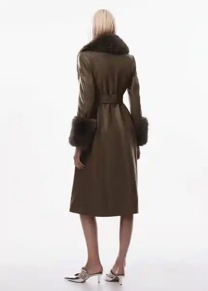 Abrigo Fernanda Khaki Talla L Mujer Mango