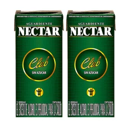 2 Aguardiente Nectar Verde Litro