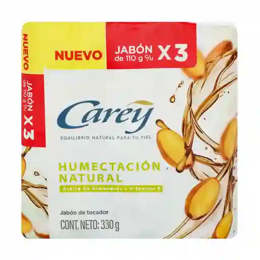 Carey Jabon Humect Natural X3 Unds330 Gr