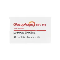 Glucophage Merck 850 Mg 30 Tabletas 3 + Pae
