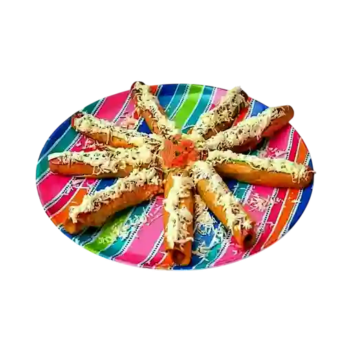 Flauta con Pollo con Papas