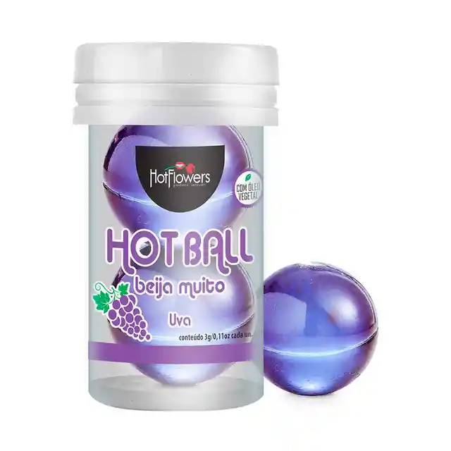   HOT FLOWERS  Perla De Gel Lubricante Sabor A Uva 