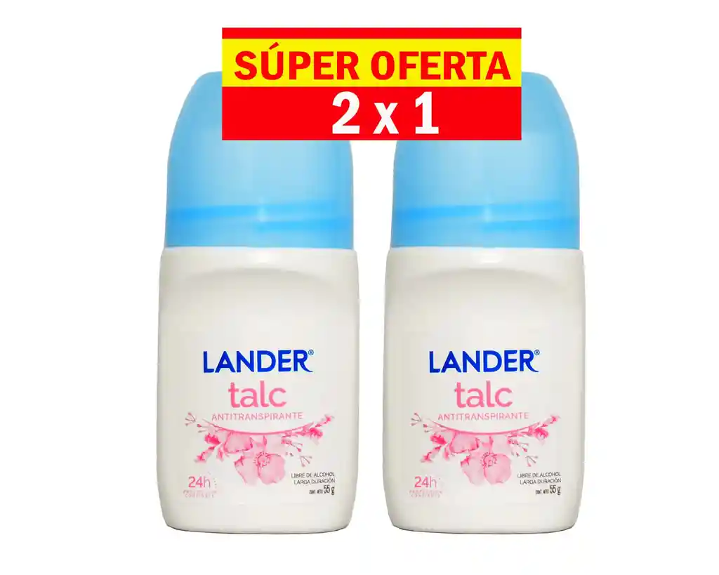Desodorante Lander Talc 2x1