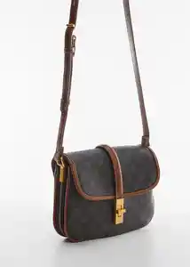 Bolso Yvonne Marrón Mujer Mango