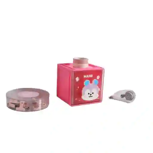 BT21 Organizador Plastico Forma Cubo Pequeño de la Mang