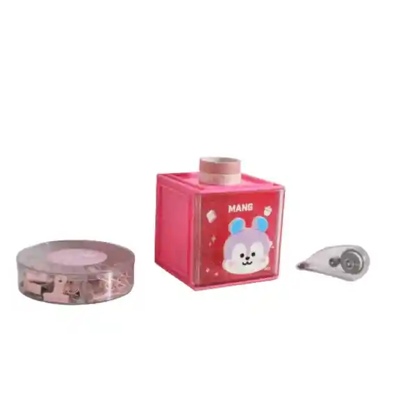 BT21 Organizador Plastico Forma Cubo Pequeño de la Mang