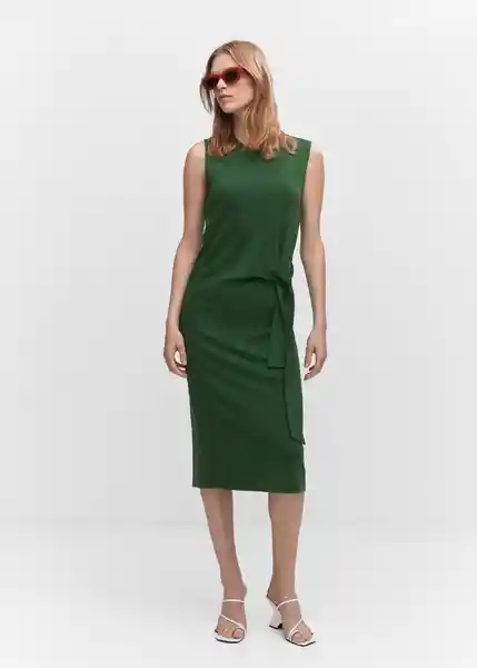 Vestido Fertina Verde Talla 26 Mujer Mango