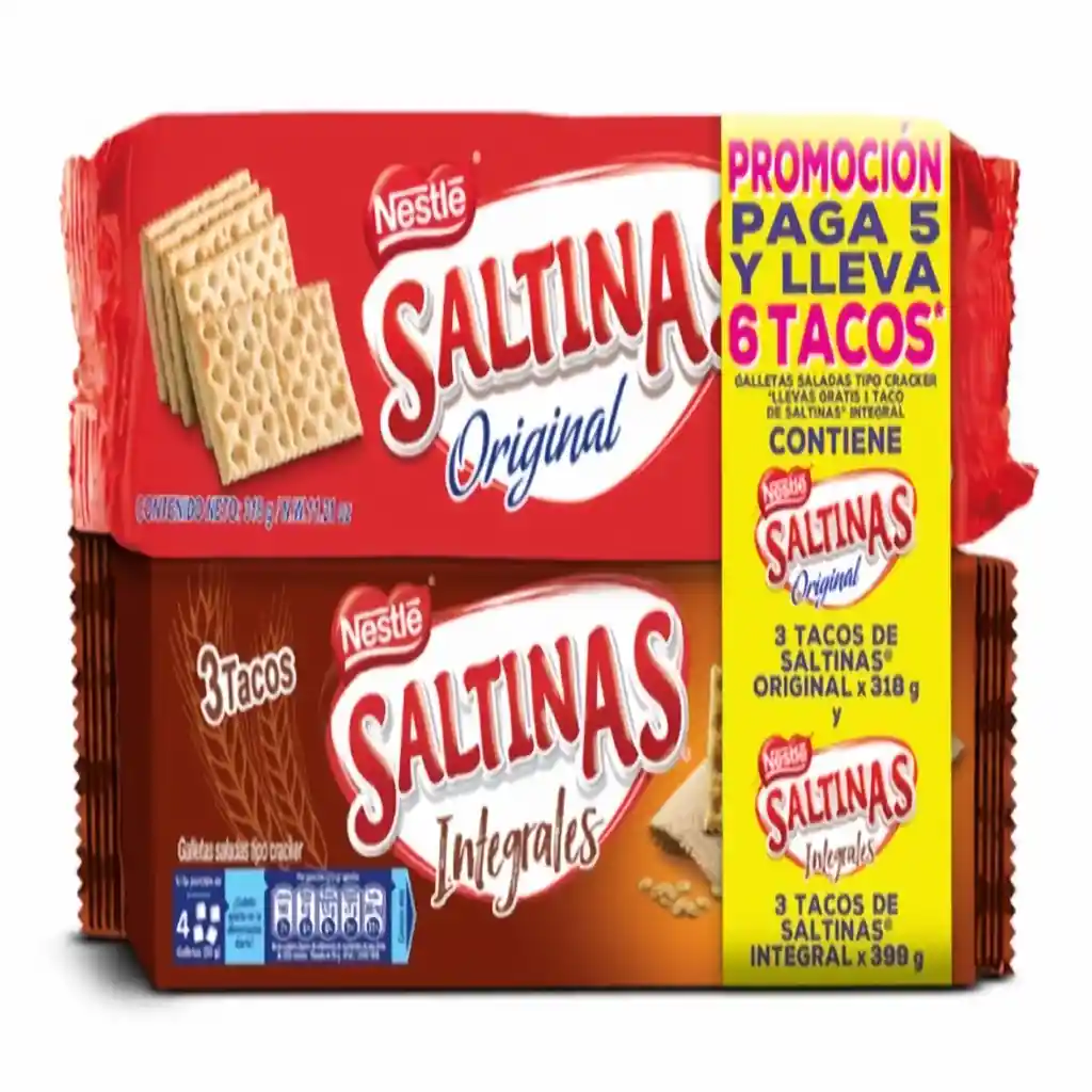 Saltinas Galletas Integrales y Saladas