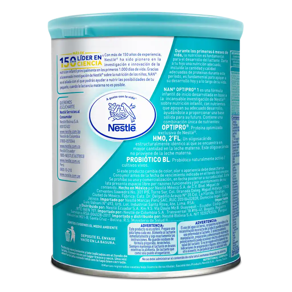 Fórmula infantil NAN OPTIPRO Etapa 1 x 400g