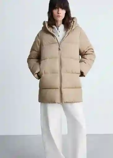 Chaqueta Anorak Tokyo Beige Talla S Mujer Mango