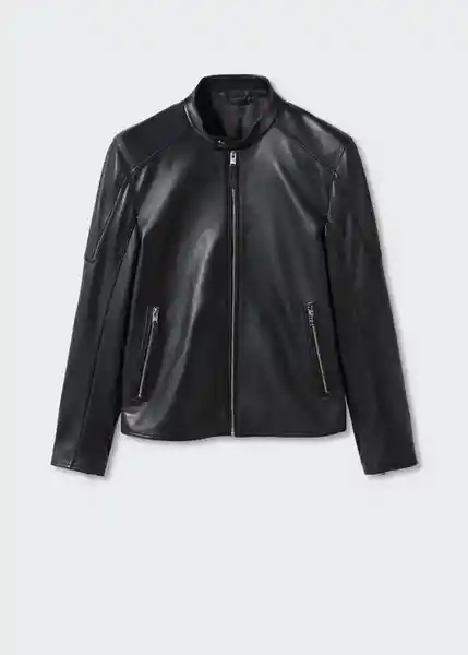 Chaqueta Cazadora Cuir Negro Talla L Hombre Mango