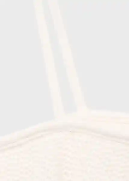 Top Capipota Blanco Talla L Mujer Mango