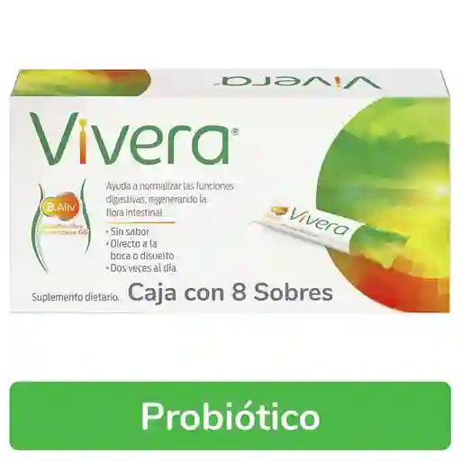 Vivera Probióticos Favorece el Equilibrio de la Flora Intestinal Sobres 8 Unidades