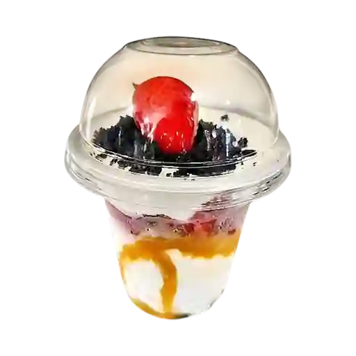 Vaso especial fresas con crema
