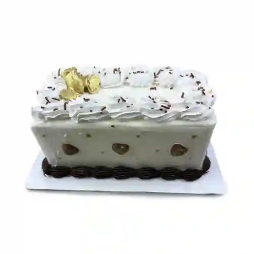 Torta de Rosa y Corazones de Chocolate