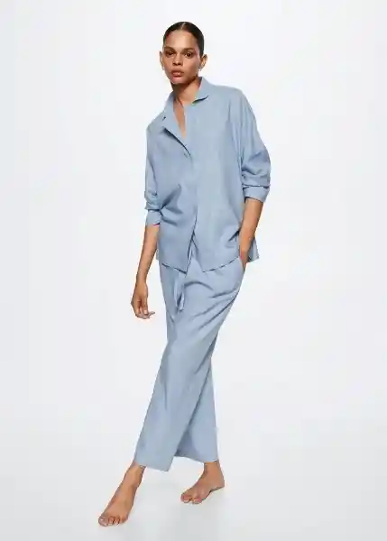 Pantalón Pijama Garbi-I Azul Talla L Mujer Mango