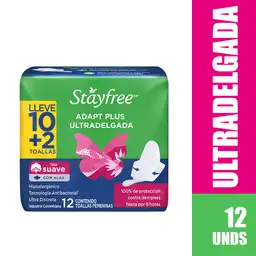 Stayfree Toalla Higiénica Adapt Plus Ultradelgada