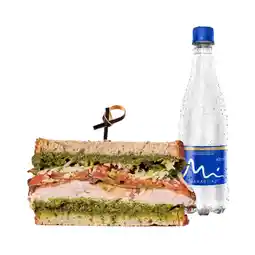 Manantial Agua Natural + Sándwich de Pollo Italiano