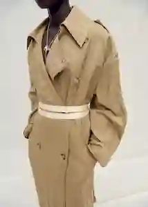 Abrigo Trench Cherry Camel Talla S Mujer Mango