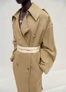 Abrigo Trench Cherry Camel Talla S Mujer Mango